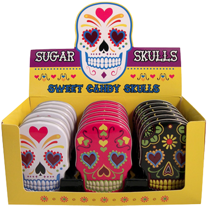 Sugar Skulls Sweet Candy Skulls - Sugar Skulls Candy Tin (500x500), Png Download