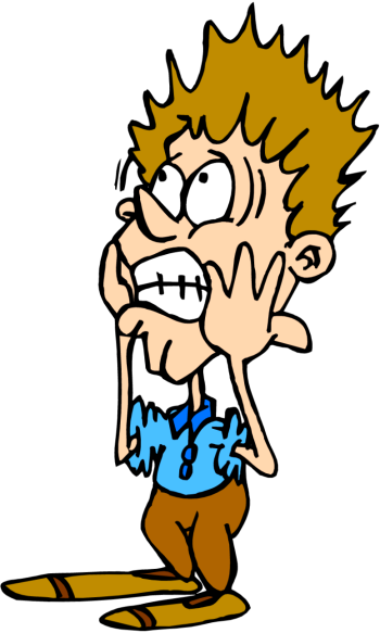 Image Of Person Scared And Shaking Clipart Free Clip - Clip Art (350x583), Png Download