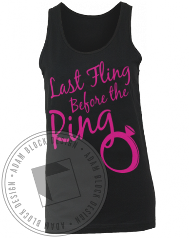 Last Fling Before The Ring Bachelorette Tank - Active Tank (388x489), Png Download