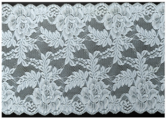 Flowered Sky Blue Lace On Black Background Poster • - Sky Blue (400x400), Png Download