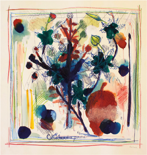 Demián Flores / Dibujo Acuarela Y Gráfica / 58 X 54 - Watercolor Paint (625x625), Png Download