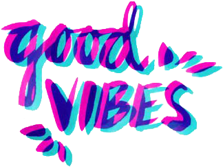 Good Vibes Sticker (375x360), Png Download