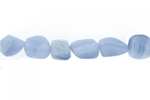 Blue Lace Agate Tumble Beads Agate Beads - Crystal (600x600), Png Download