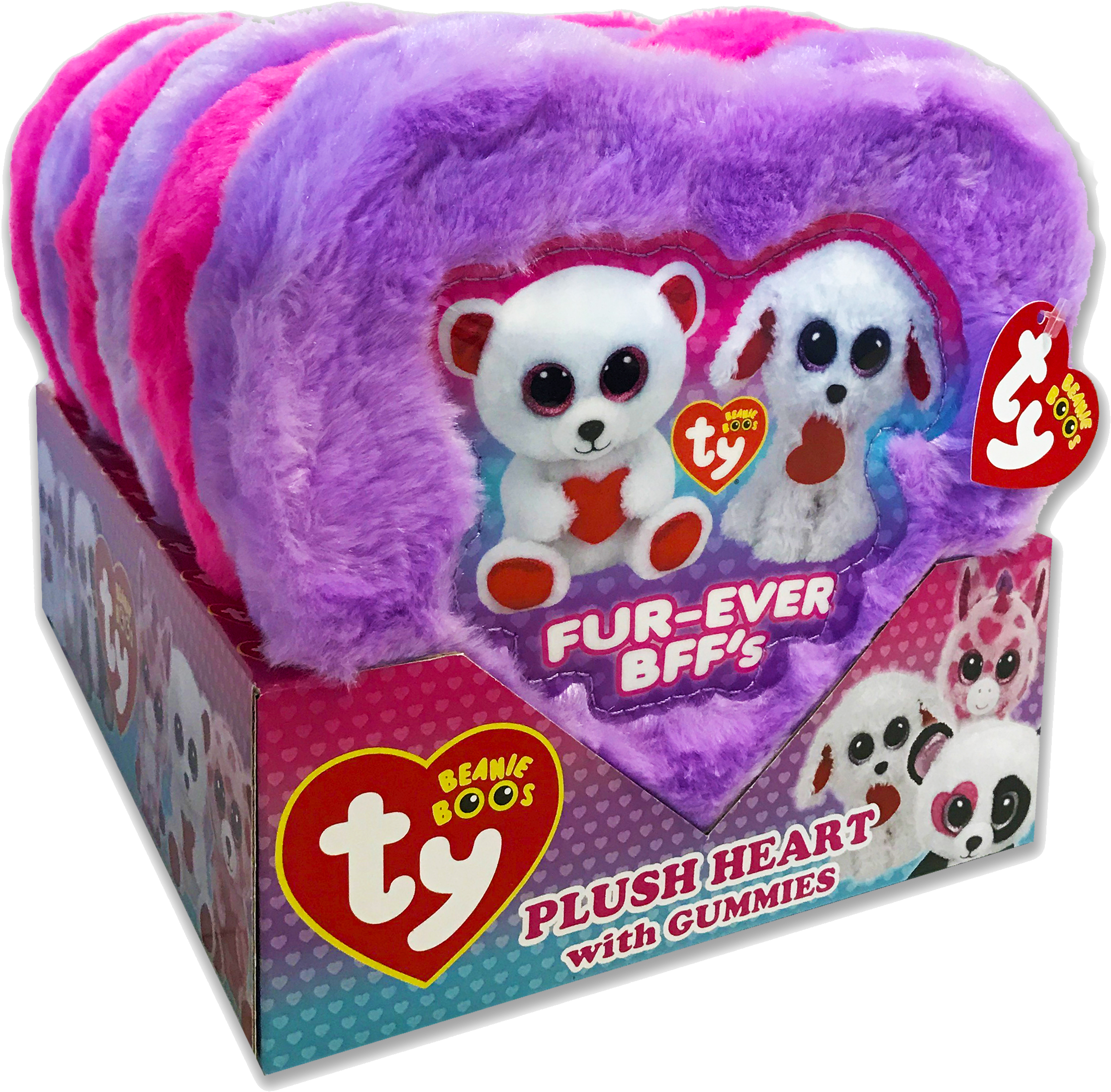 Beanie Boo's Plush Heart Boxes - Valentine's Day Beanie Boos (2454x2472), Png Download