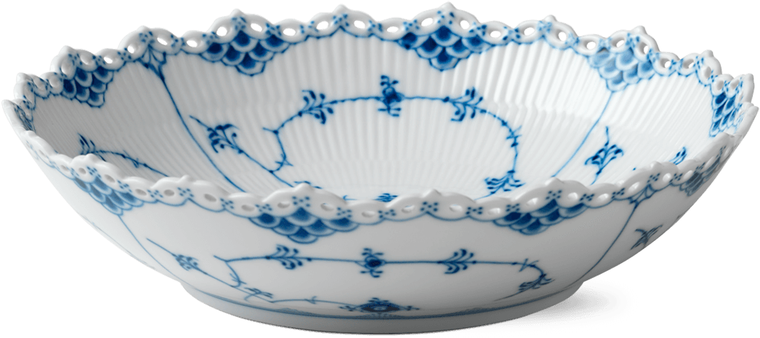 Hold Or Double Click To Zoom - Royal Copenhagen Blue Fluted Full Lace Bowl (1135x1135), Png Download