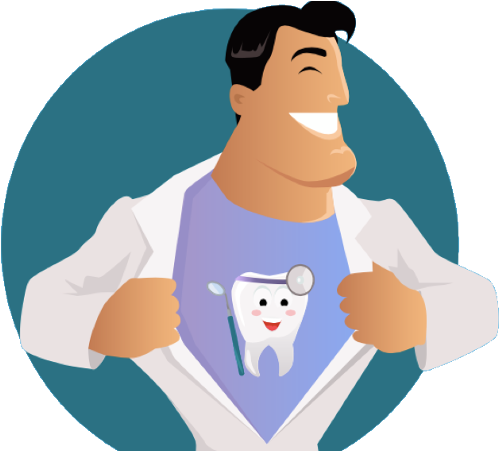 Super-dentista - Super Odontologo (540x450), Png Download