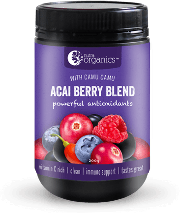 Nutra Organics Acai Berry Blend Powder 200g (567x567), Png Download