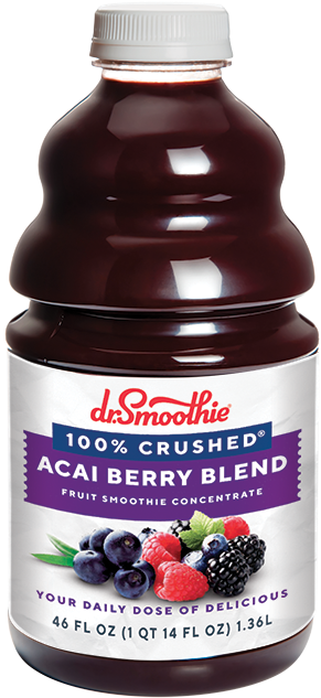 Acai Berry Blend 100% Fruit Concentrate - Dr. Smoothie 100% Crushed Acai Plus - Case (600x645), Png Download
