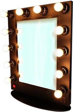 Make Up Table Mirror Transparent Marquee Lights Mirror Png Full Size Png Download Seekpng