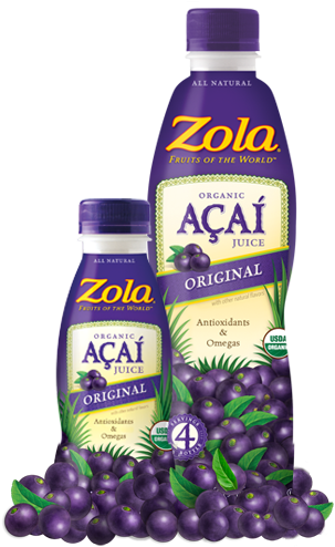 Healthy Acai Bowl - Zola Brazilian Superfruits Organic Acai Juice, Pomegranate (318x504), Png Download