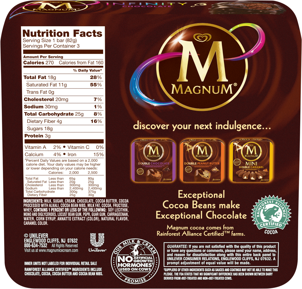 Magnum Ice Cream Bars Nutrition (1280x1280), Png Download