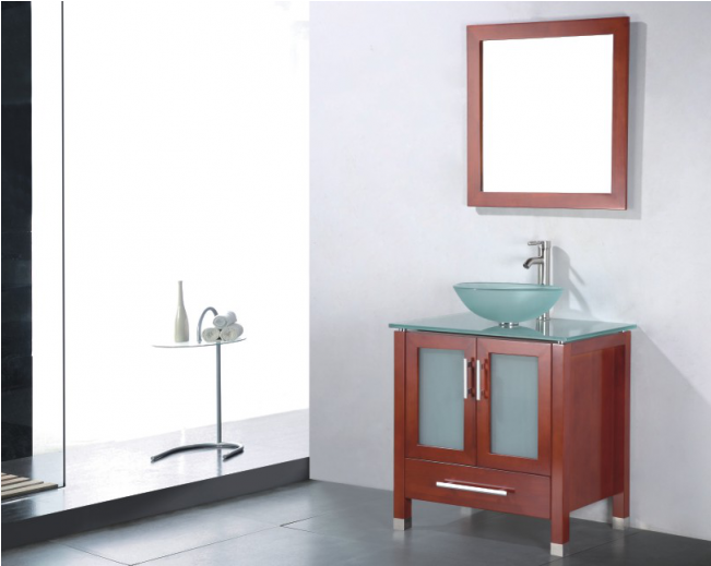 Bathroom Vanity Frosted Doors (650x650), Png Download