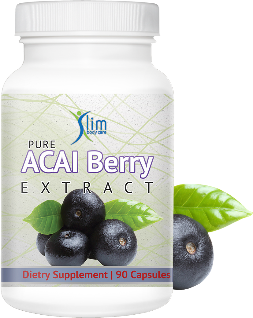Acai Berry Extract Pure 600 Mg - Fruta Do Açaí Png (1000x1076), Png Download