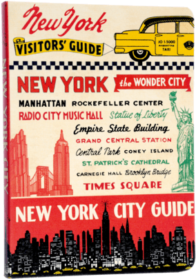 Vintage New York City Guide - Cavallini City Guide Notebook New York (320x432), Png Download