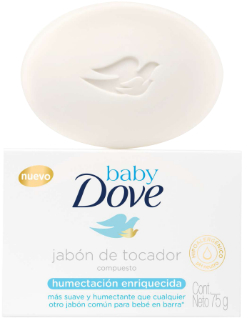 Baby Dove Jabón En Barra Humectación Enriquecida 75g - Dove Baby Sensitive Moisture Soap 75 Gm (460x460), Png Download