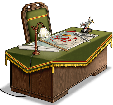 Army Fighter Wing's Command Desk - Desk (365x347), Png Download