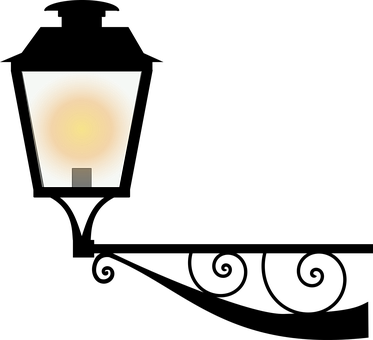 Lamp Post Light Lighting Traditional Stree - Lamp Post Clip Art (373x340), Png Download