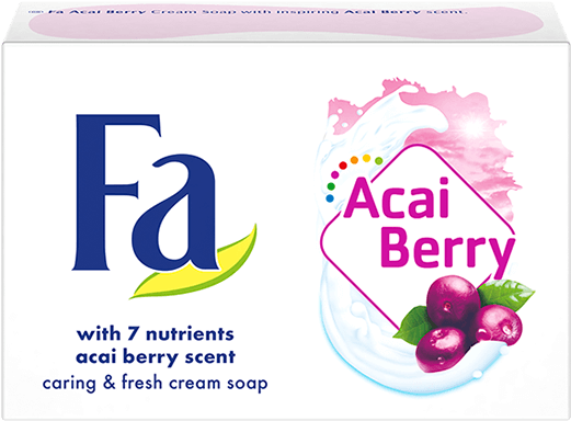 Fa Com Bar Soap Acai Berry 7 Nutrients - Bar Soap (970x1400), Png Download
