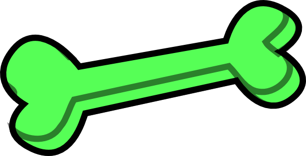 This Free Clipart Png Design Of Dog Bone Light Gree - Clipart Dinosaur Bones (600x306), Png Download