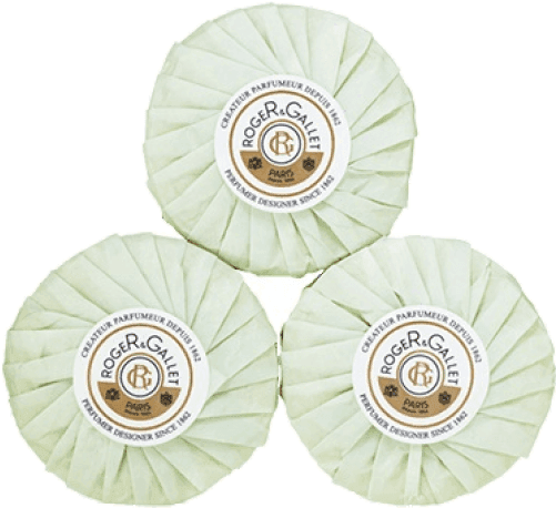 Roger Gallet Pastillas Jabón Perfumado Thé Vert - Roger & Gallet Rose Travel Soap 100g (500x500), Png Download