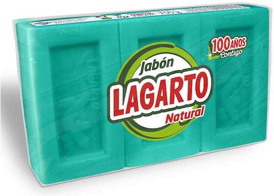 Jabón Lagarto Natural 3x250gr - Jabon Lagarto Verde (579x414), Png Download