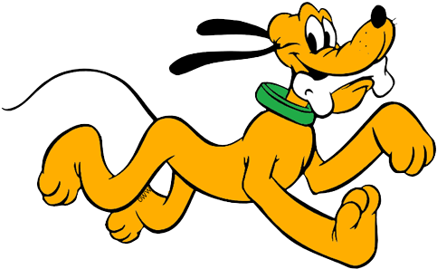 Bones Clipart Pluto - Pluto The Dog With Bone (490x305), Png Download