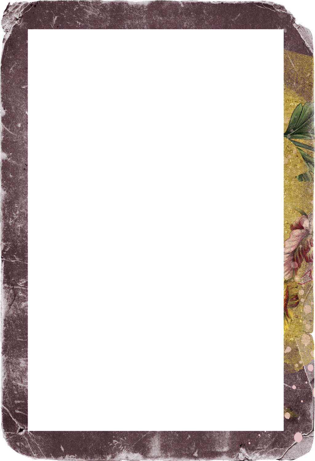 Purple Hand Painted Watercolor Frame Transparent Illustration - Watercolor Painting (1024x1498), Png Download
