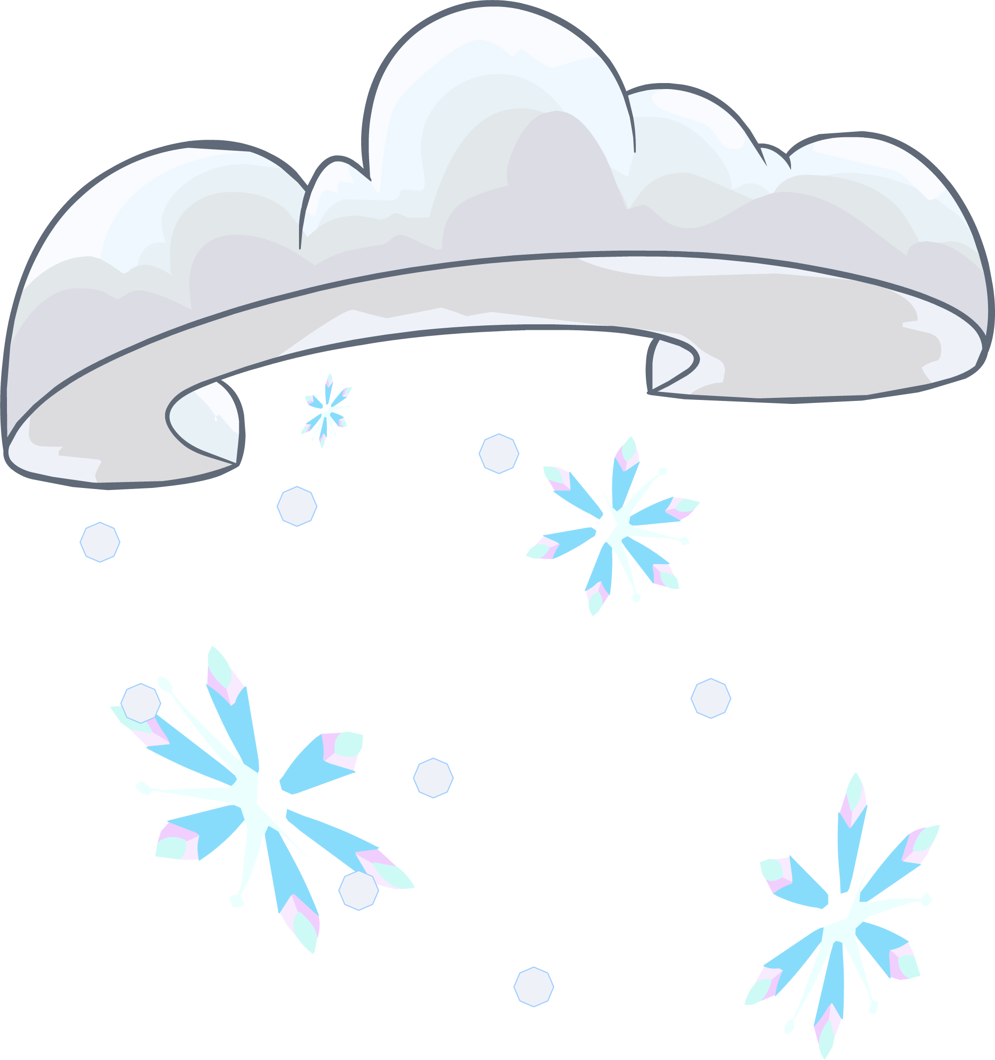 Personal Flurry - Club Penguin Cloud Hat (2000x2131), Png Download