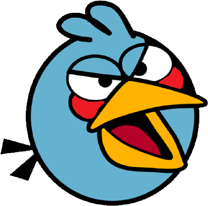 Mighty Blue Bird - Easy Drawing Of Angry Birds (722x712), Png Download