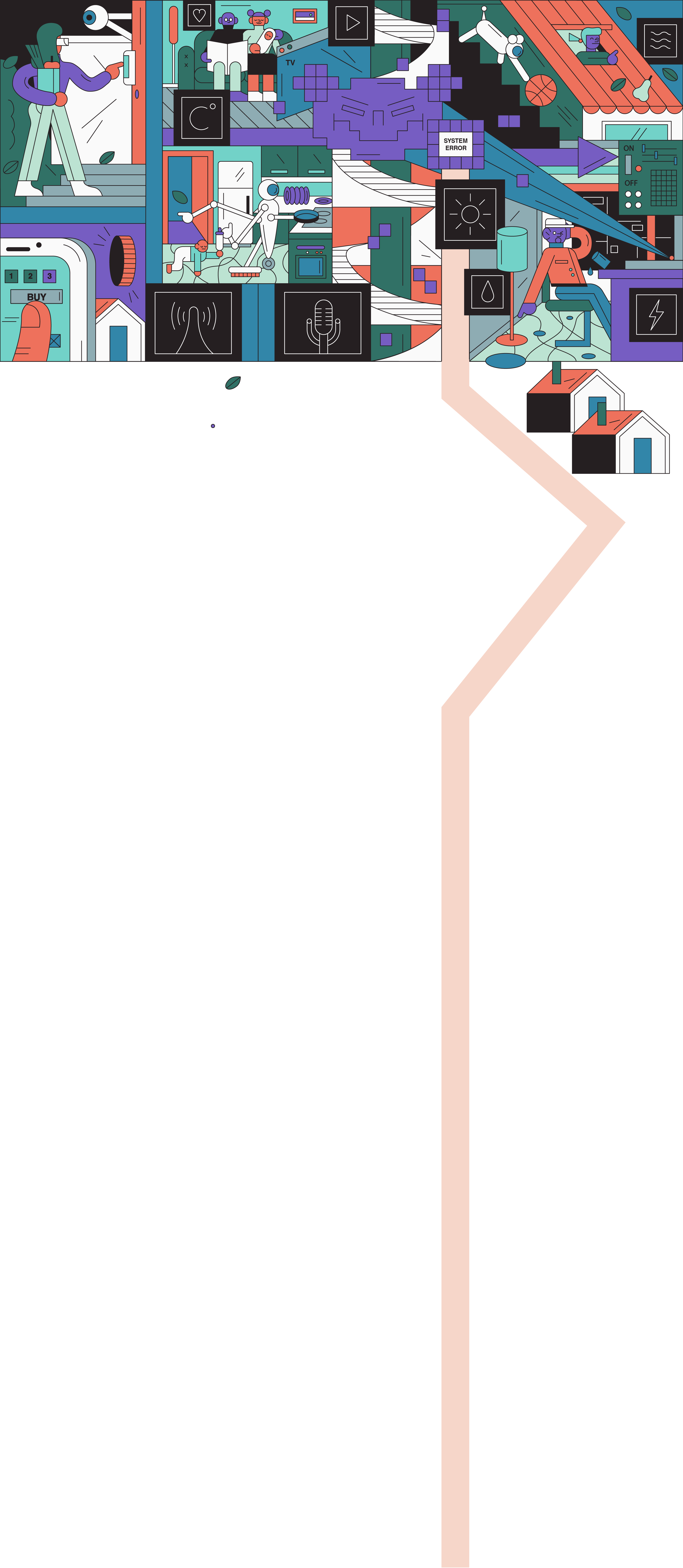 Header Illustration - Technology (3201x7341), Png Download