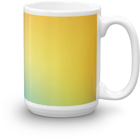 Gradient Yellow, And Blue Mug - Mug (600x600), Png Download