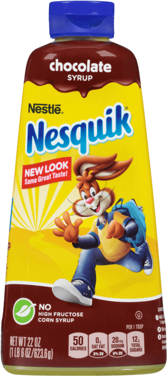 Nesquik® Chocolate Syrup - Nestle Nesquik Chocolate Flavored Syrup (750x750), Png Download