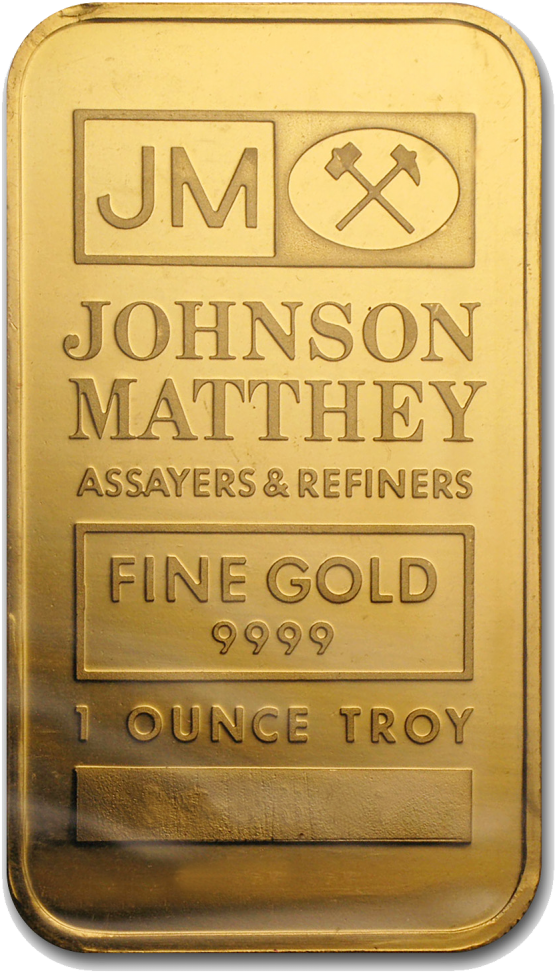 1 Oz Gold Johnson Matthey Bar - Sign (595x1000), Png Download