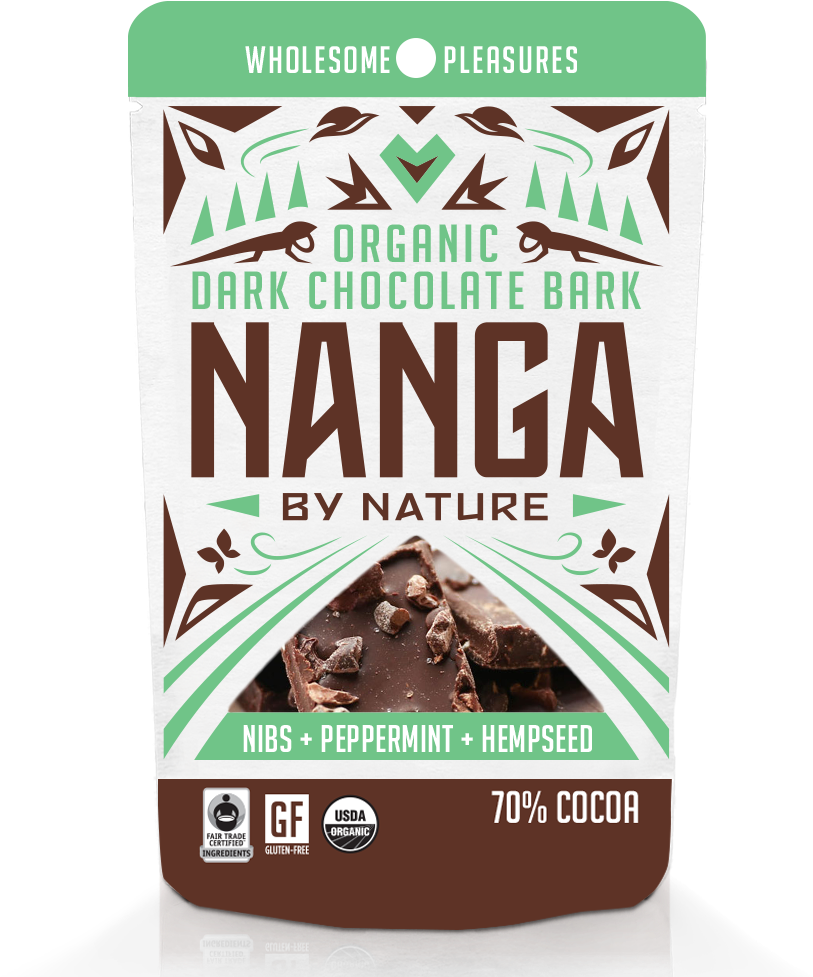 Dark Chocolate Peppermint Bark Bag Nibs, Peppermint, - Chocolate (1000x1000), Png Download