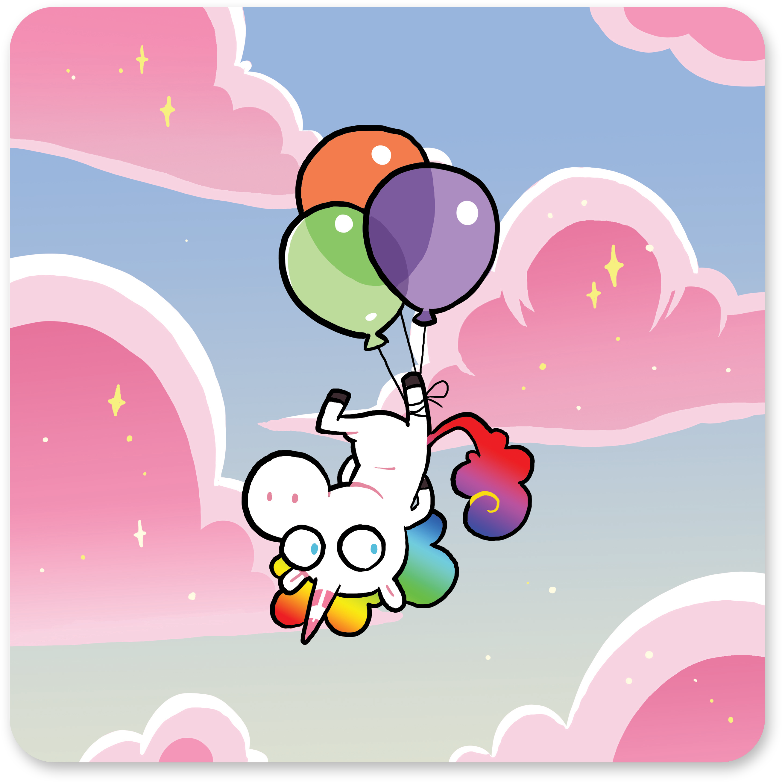 Balloon Baby Unicorn - Unicorn (2800x2800), Png Download