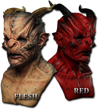 Demon Silicone Mask - Immortal Masks Demon (331x373), Png Download