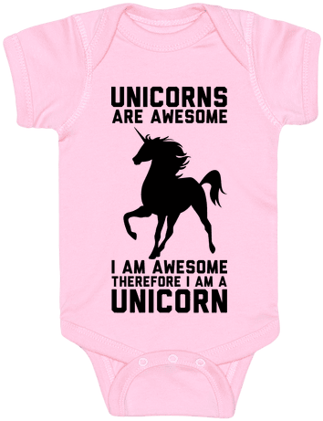 Unicorns Are Awesome I Am Awesome Therefore I Am A - Unicorn Quote T Shirt (484x484), Png Download