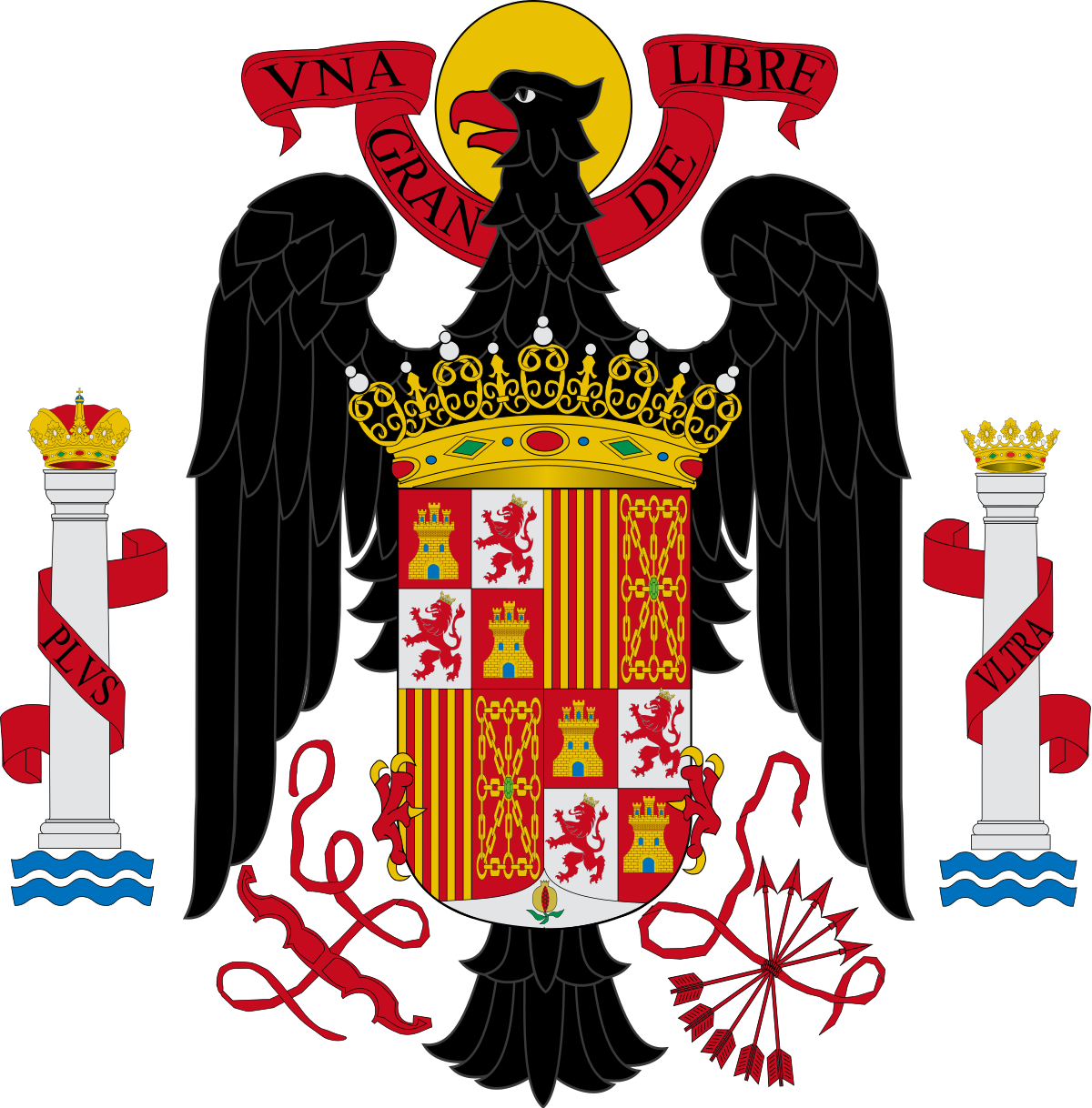 Spanish Coat Of Arms Franco (1200x1218), Png Download