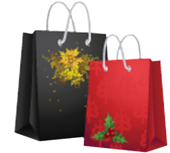 Christmas Gift Bags - Free Vector Christmas (400x400), Png Download