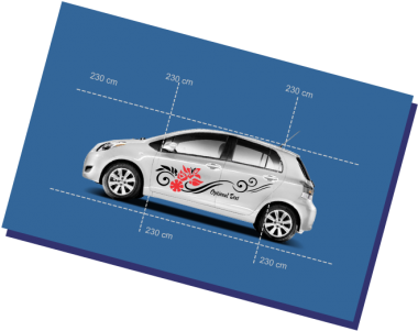 Car Sticker Design - Decal (500x300), Png Download