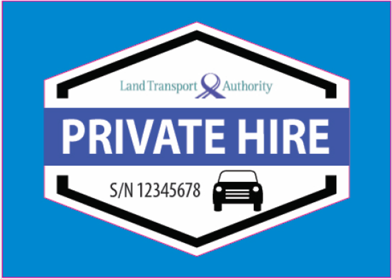 All Private Hire Cars To Display Tamper Evident Decals - Singapore Private Hire Decal (991x557), Png Download