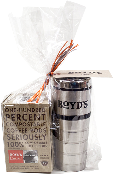 Single Cup Gift Bag - Aroma Boyds Coffee Good Morning (6x12 Ct) (625x750), Png Download