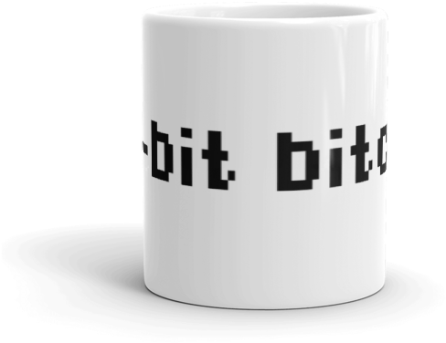 Funny Gaming Kawaii Pixel 8-bit B**** Ceramic Mug • - Quranic Quotes On Mugs (600x600), Png Download