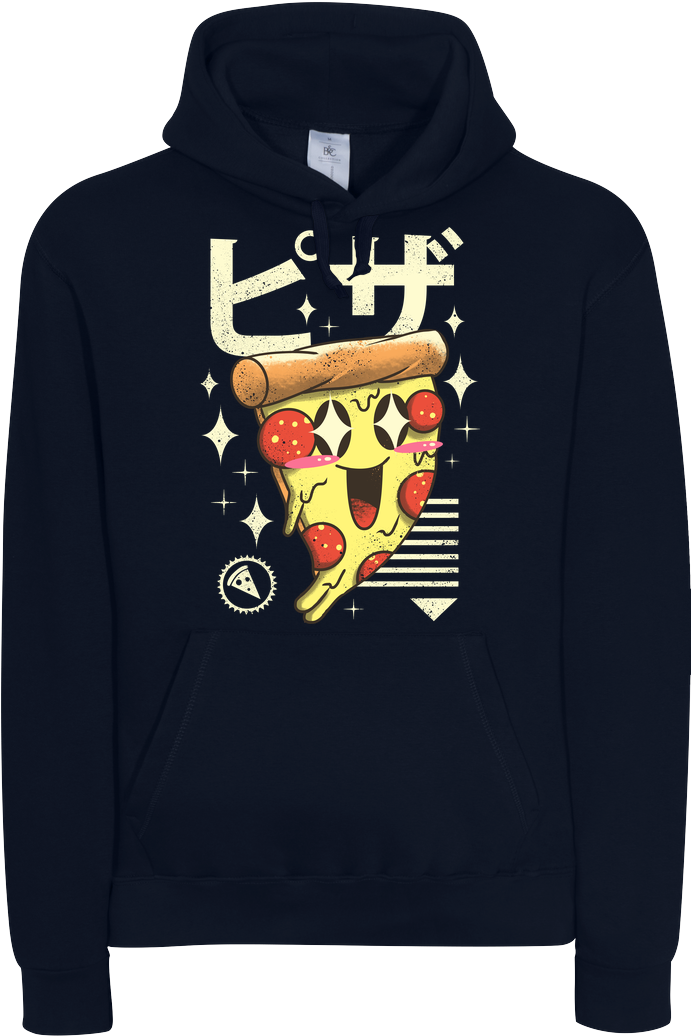Vincent Trinidad Kawaii Pizza Sweatshirt B&c Hooded (1044x1044), Png Download