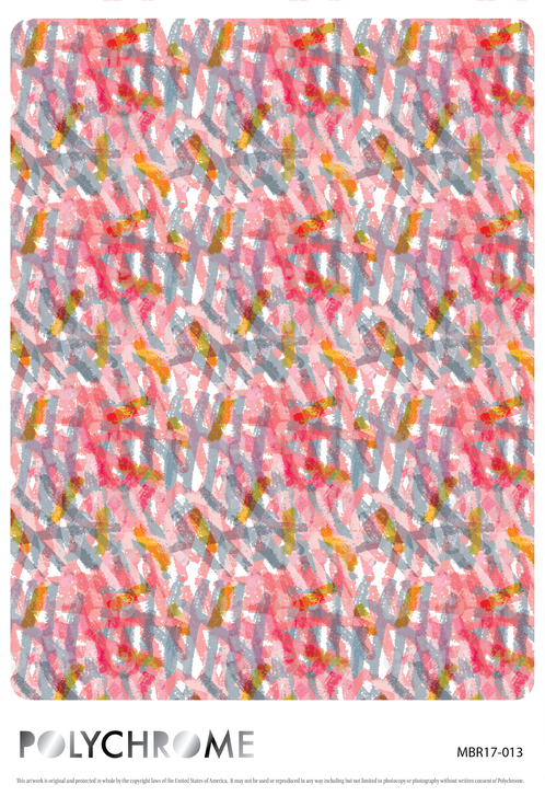 Allover Original Repeat Print Pattern With Chalk Strokes - Visual Arts (498x727), Png Download