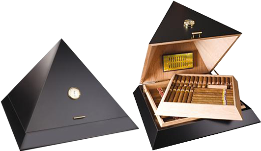 Adorini, Piramide « Pyramid Humidors « Humidors « Smoking - Adorini Pyramid Deluxe Humidor (600x386), Png Download