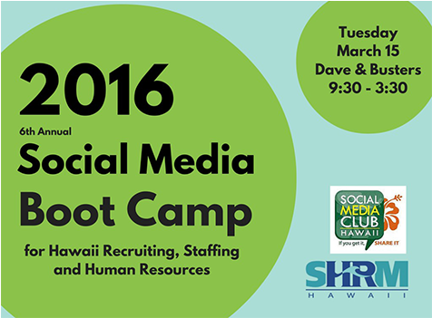 6th Annual Social Media Boot Camp For Hawaii's Recruiting, - Shrm Hawaii (900x350), Png Download