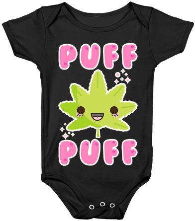 Puff Puff The Kawaii Pot Leaf Baby Onesy - My Hero Academia Baby Outfit (484x484), Png Download