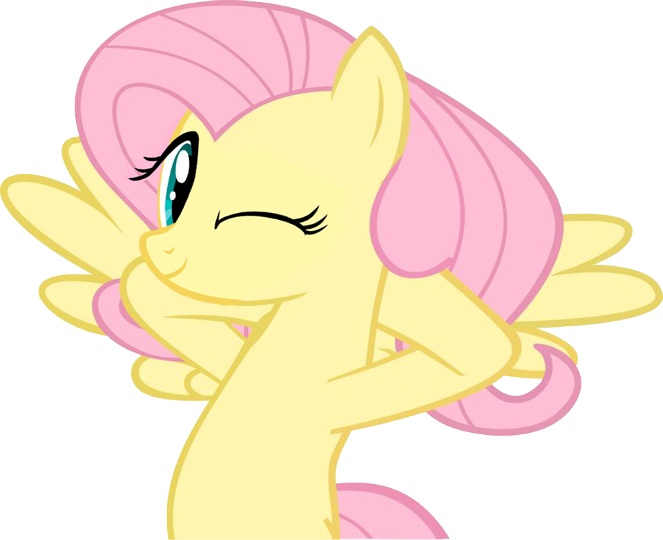 Chilling Shy - Mlp Fluttershy Standing Up (960x781), Png Download