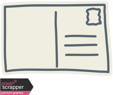 Grey Post Card Sticker - Paper Product (456x456), Png Download